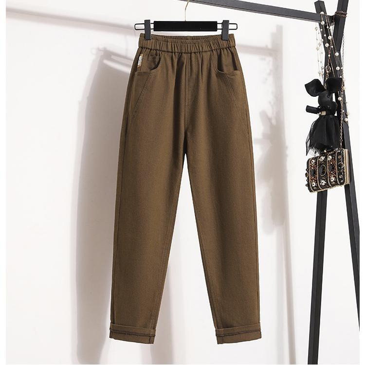 New Fashion Oversize Plus Size Casual Pants Women Elastic Basic Trousers Female 5XL