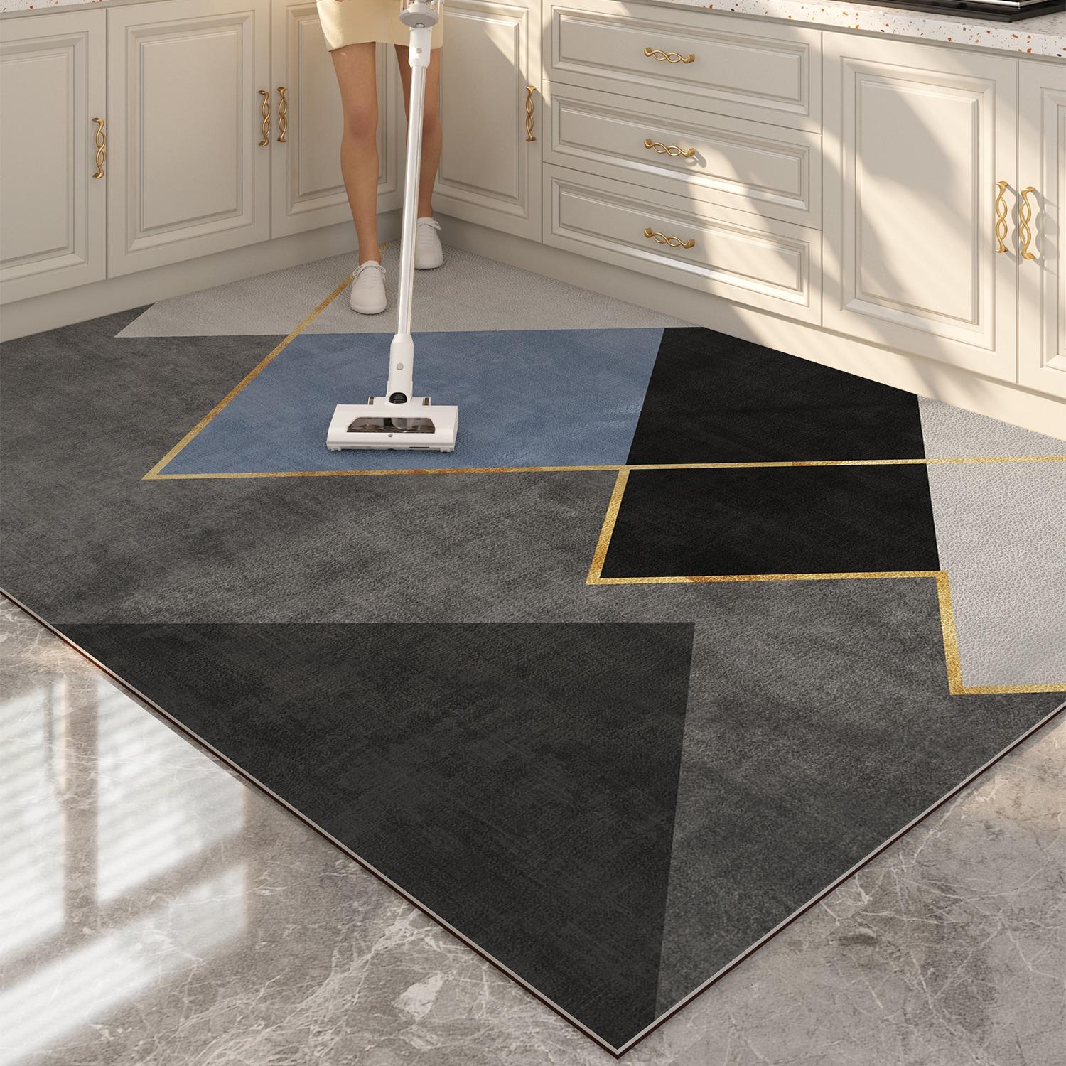 Alfombra de Cocina Impermeable a Prueba de Aceite Alfombra Limpiable Cuero Pvc Felpudo de Área Grande Decoración del Hogar Felpudos Alfombra De Cocina 50x80cm