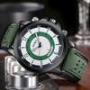 Men Leather Strap Calendar Quartz Watch Sports Wristwatch
