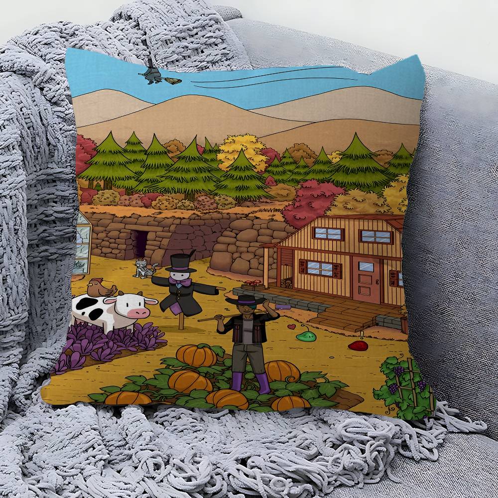S-Stardew V-Valley Персонализированные картинка текст домашние декоративные подушки Бытовые подарки 45x45см 30x30 cm