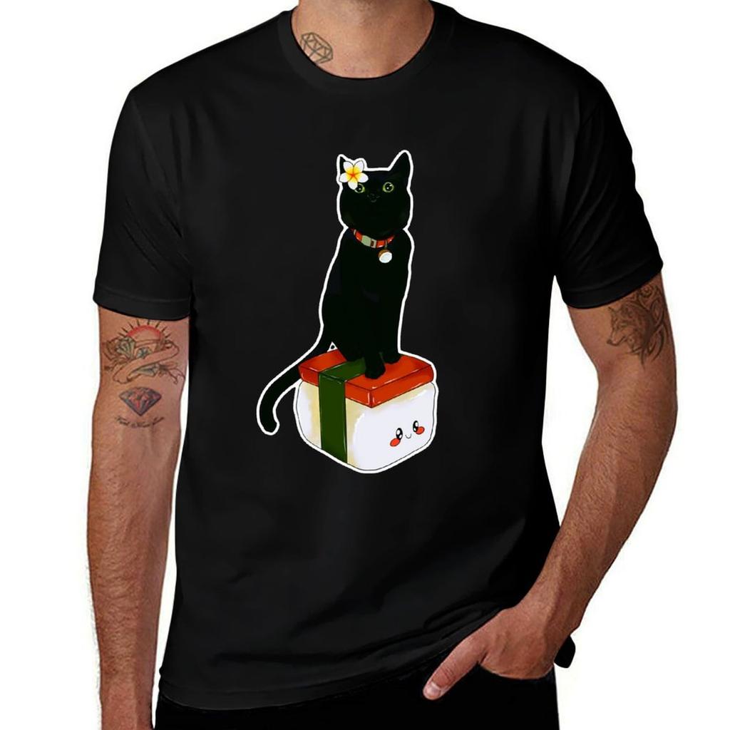 Musubi Cat T-Shirt Soft Cotton Print T-Shirt