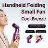 USB Rechargeable Neck Hanging Fan Portable Handheld Folding Fan Mini Cooling Fans Summer Travel