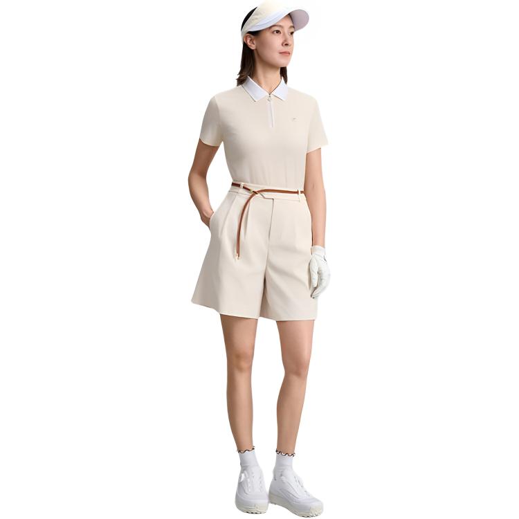 FILA Golf Series Simple Solid Color Comfortable Polo Shirt Women tops A11W635121FLK