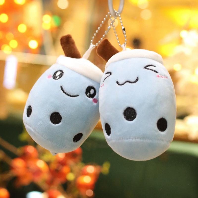 Cute Milk Tea Cup Pendant Plush Toy Cartoon Milk Tea Doll Bag Pendant Keychain