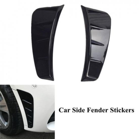 Glossy Black Car Side Fender Wing Bonnet Flares Arch Wheel Eyebrow Protector