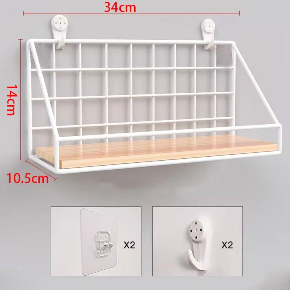 Rafturi de perete în stil simplu, decor de perete, coș de depozitare pentru dormitor, organizatoare raft de perete