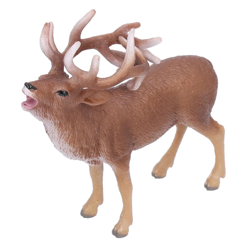 Lifelike Deer Figurine Toy Jungle Zoo Wild Deer Animal Toy Plastic Reindeer Playset Gift