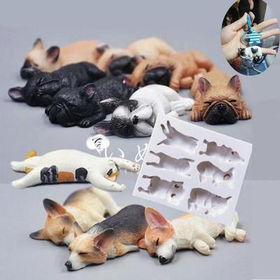 New 3D Dog Silicone Mold Fondant Mould Cake Decorating Tool Chocolate Gumpaste Sugarcraft Kitchen Accessories Soap
