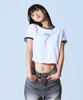 Eichipipiwai Cropped Logo Ringer Tee - White