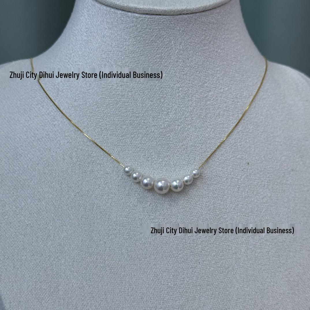 Elegant Freshwater Seed Pearl Smile Choker Necklace for Women – Luxury Collarbone Chain