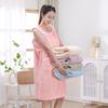 Thickened Coral Fleece Wearable Bathrobe with Straps