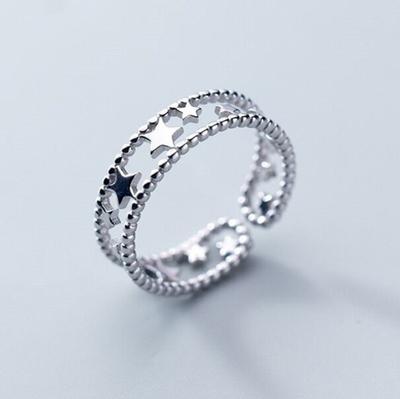 Ring Women's Simple Trend Star Electrocardiogram Love Ring Fashion Irregular Temperament Ins Accessories