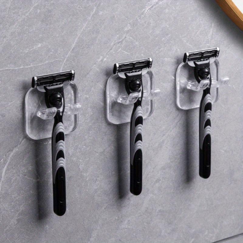 Waterproof Self-Adhesive Razor Hanger - Easy-to-Install Wall Hooks for Razors, Plugs, Bathrobes & Towels - Hypoallergenic