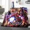 Custom Name Iron Man: Hero's Journey Blanket for Couch & Bed, Plush Cozy Fuzzy Blanket Super Soft & Warm Blankets for Fall and Winter. 090810