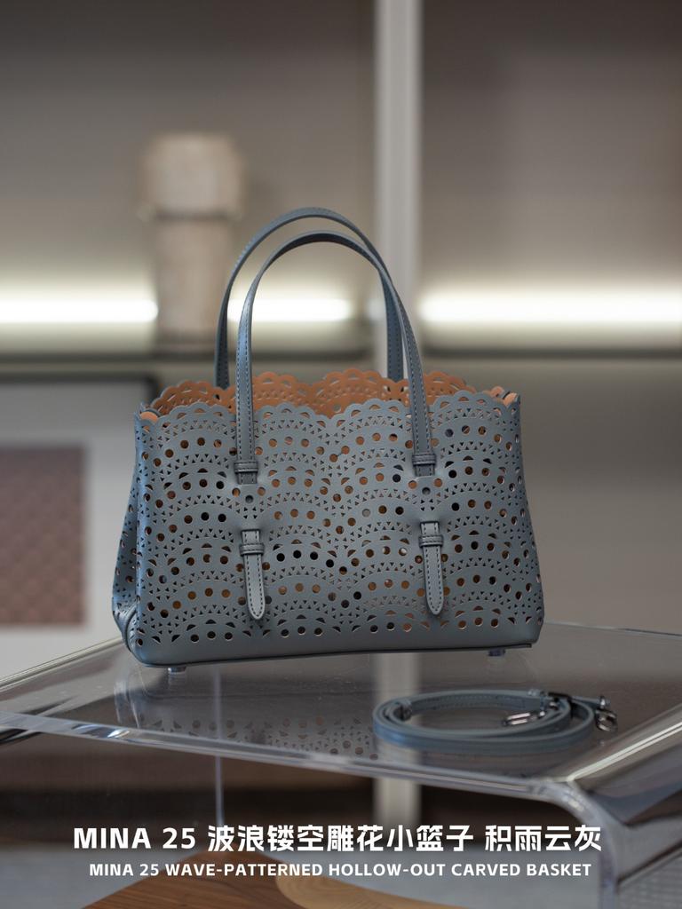 Armrest 25 New High-Grade Small Tote Bag Fashion Hollow Out Floral Cow Leather Linen Thread Real Leather Womens Bag