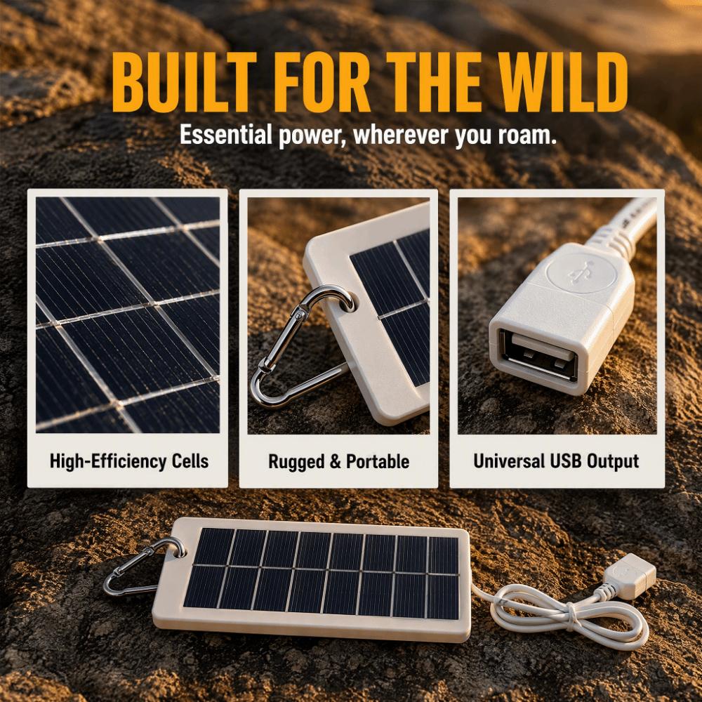 5V 1.5W Solar Panel Charger Versatile Power Source Outdoor Solar Charger Outdoor Charging
