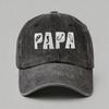 Adjustable Dad Hat PAPA Letter Embroidery Fishing Sun Hat FashionVintage Fishing Hook Hat  For Dad