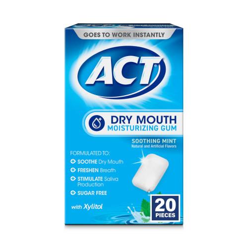 

ACT Xylitol, 20-Count Dry Mouth Moisturizing Gum, Single Pack