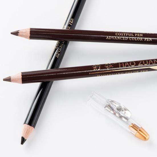 Yousheng Eyebrow Pencil with Sharpener Professional Waterproof Sweatproof Long Lasting Makeup Tool Easy To Color Non-smudgeNovice Eyebrow