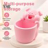 Home Office Organization 3D Printed Cute Piggy Storage Pot, Cartoon Pig Shaped Pen Holder, Small Items Bucket Makeup Brush Organizer, Multifunctional