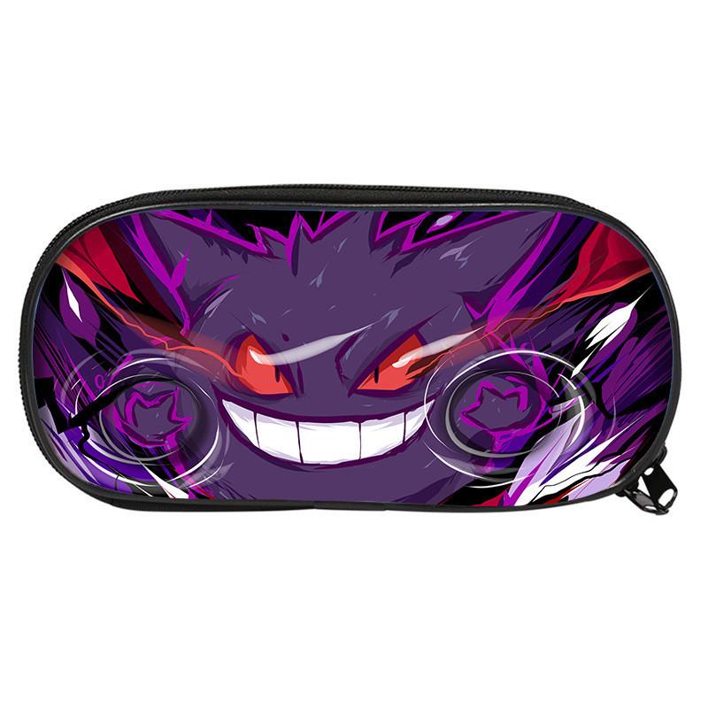 Školní penál s potiskem na téma Pokémon, jednovrstvý, na ukládání psacích potřeb