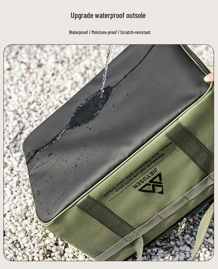 Portable Camping Gear Storage Bag with Anti-Collision Protection for Cookware, Tableware, Gas Canisters, and Accessories