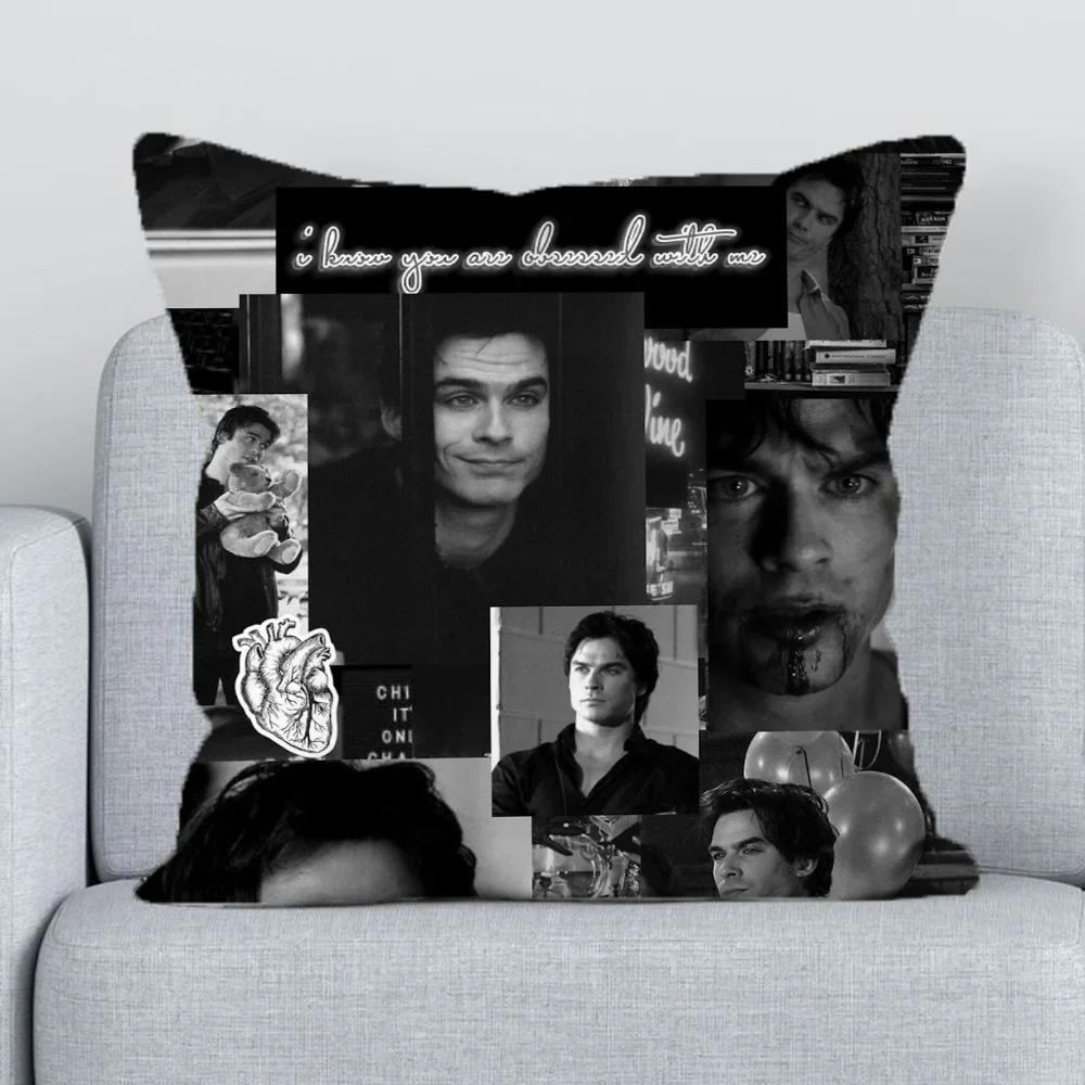 V-Vampire Diary Decorative Pillowcase for Pillow Sofa Cushion Cover 45x45cm Pillowcases 40x40 Cushions Short Plush Lounge Chairs