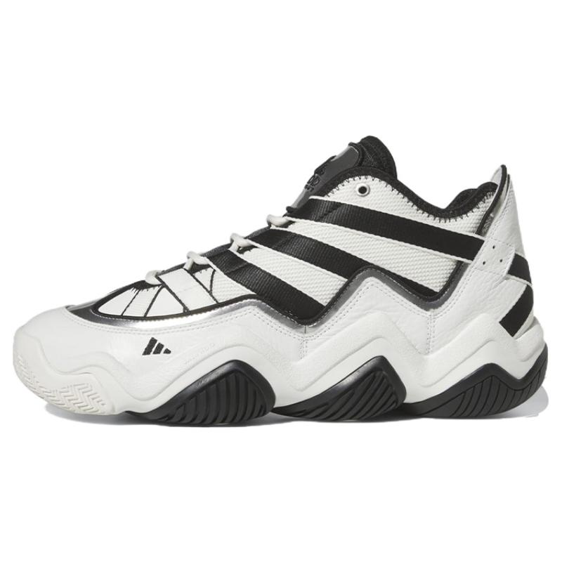 

Adidas Top Ten 2010 Wide White Black Silver Sneakers HR0099 40⅔