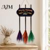Compact Storage Holiday Wall Signs Halloween Broom Parking Sign with 3 Witch Brooms, Hocus Pocus Themed Wooden Sign, Lightweight Seasonal