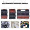 Transparent Plastic Tool Organizer Boxes Adjustable Compartments Secure Latches Ergonomic Handle for Hardware Accessories