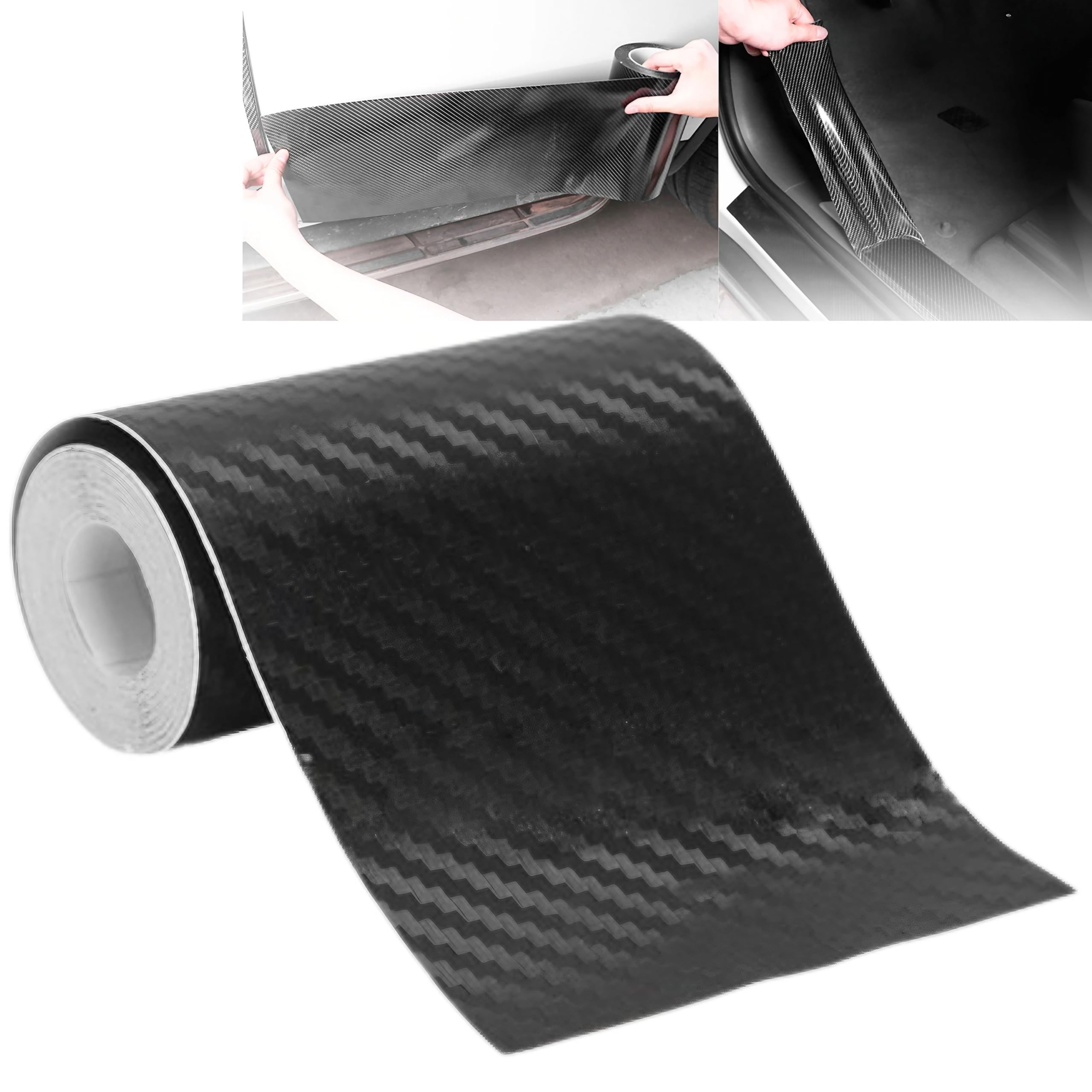 

East Leaf Car Door Film, Protection Film, Door Edge Molding, 10cm x 10m, Tape Type, Black