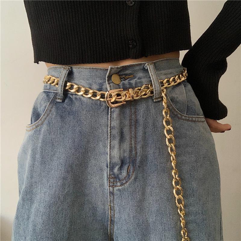 Unisex Metal Chain Waist Belt: Versatile Accessory for Jeans & Summer Pants