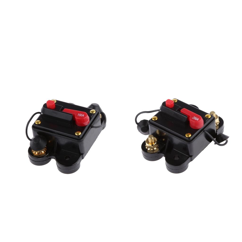 2PCS 250A+150A Automatic Auto Circuit Breaker Manual 12/24V
