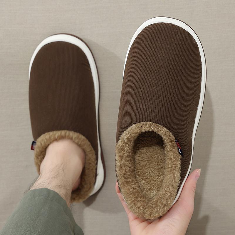 Baumwollhausschuhe für zu Hause Winter Paar Fleece verdickt Indoor Haushalt Plüsch Winter Baumwollmopp