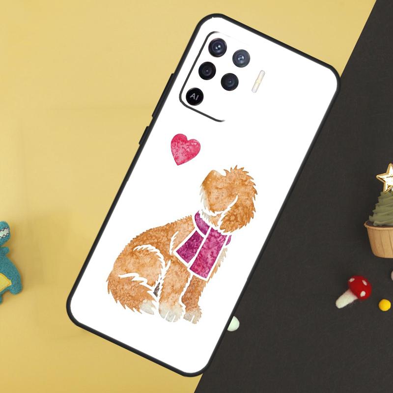 

Cartoon Cavoodle Cavapoo For OPPO A79 A58 A78 A98 A53S A57S A54S A74 A94 A17 A77 A5 A9 A96 A76 A16 A52 A72 A15 Case OPPO A54 5G
