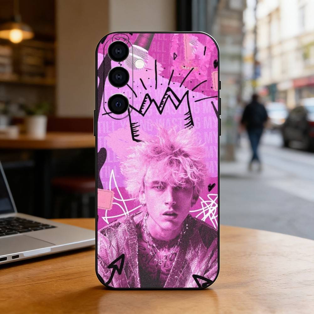 MGK Machine Gun K-Kelly Phone Case Black Silicone Soft For Samsung Galaxy A73,A72,A71,A70,A53,A52,A51