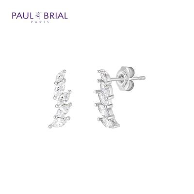 PAULBRIAL [SILBER] PASE0016 (WG) Blattflügel-Ohrringe