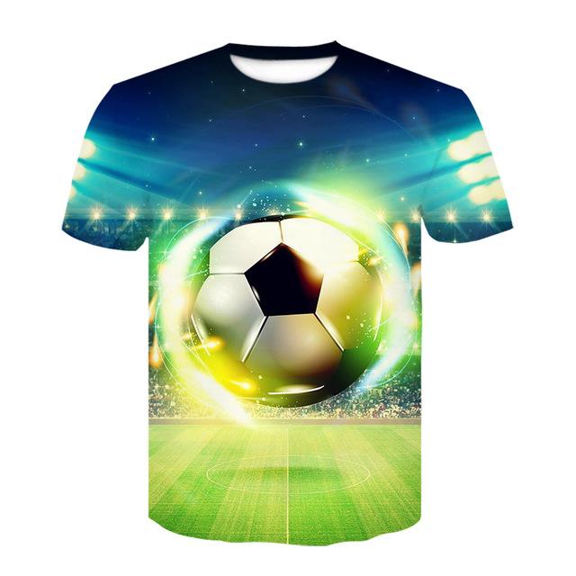 Men Fashion Short Sleeve 3d Print T Shirt Round Neck Summer Plus Size Tees