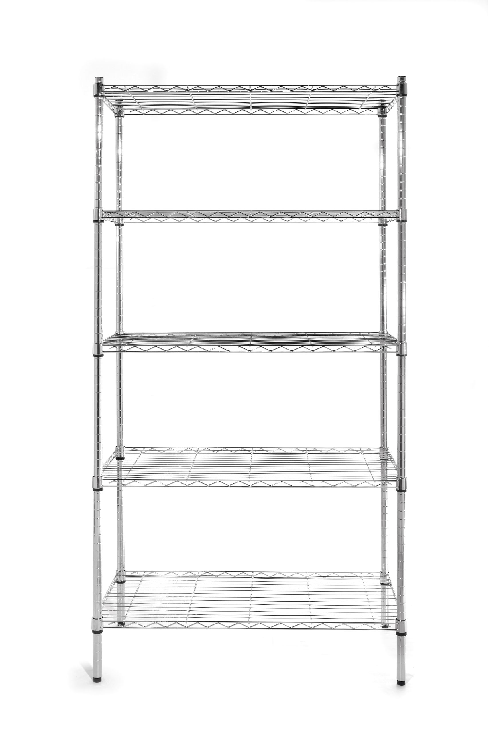 Super Merchant Opvouwbaar Opbergrek Met Verstelbare Draadplanken, 5 Planken, Hendi 812204