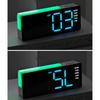 LED Digital Alarm Clock Atmosphere Light Date Teperature Week Display DST Snooze Table Clock 12/24H Brightness Adjustment