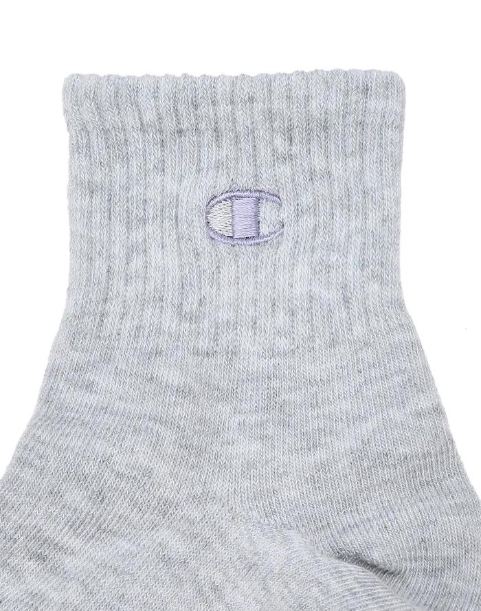 [ASIA] C Logo Quarter-Length Socks 3-Pair Set (Women's) (NORMAL GREY) CKSS3F464G2