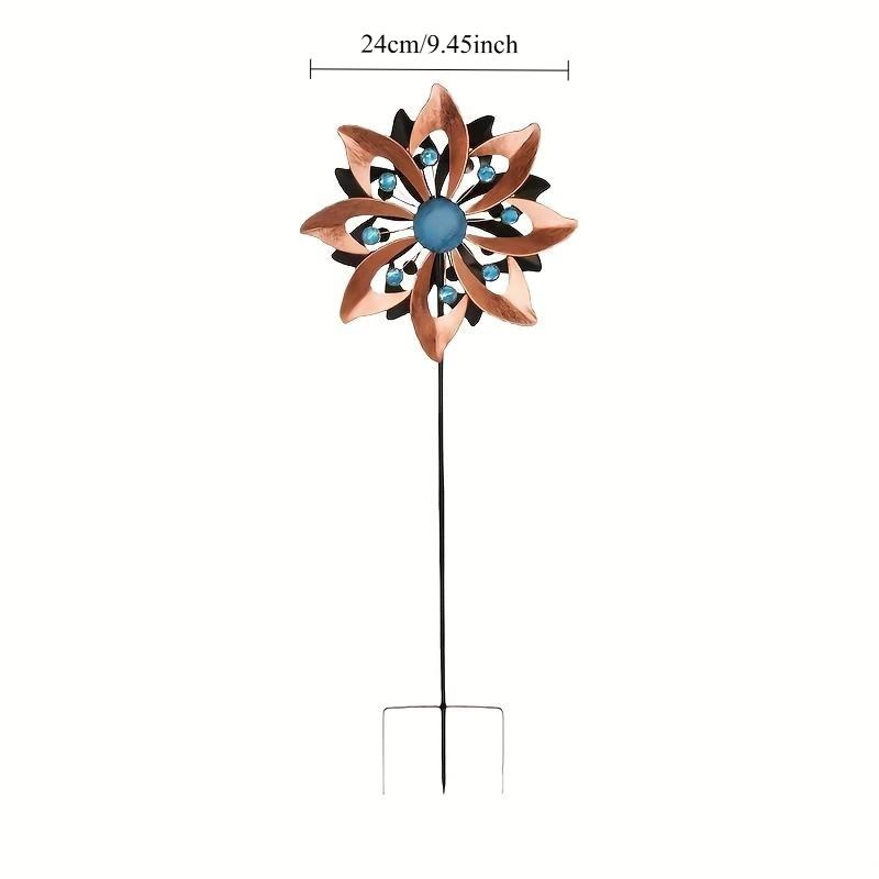 Metal Windmill Decorative Windmill Garden Courtyard Outdoor Windmill Garden Accessory Rotating Windmill Metal Craft Piece