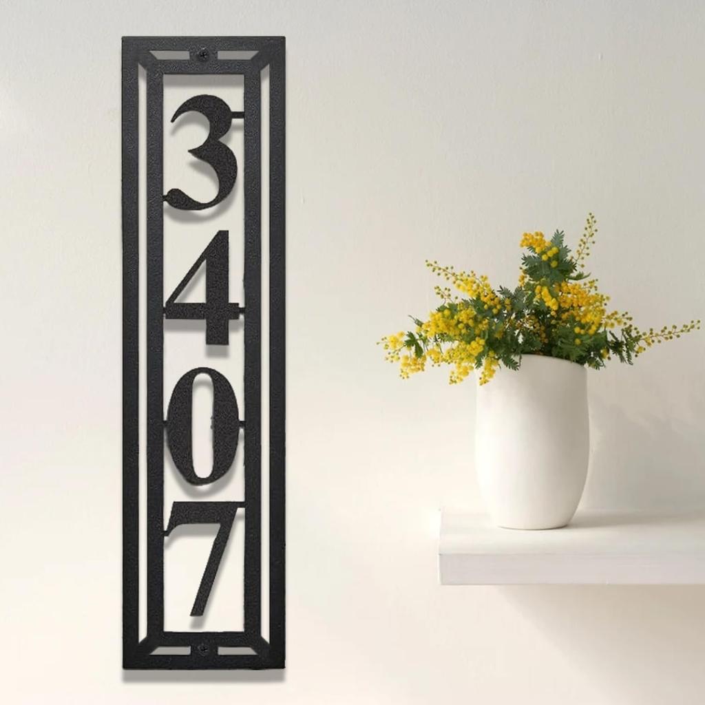 Custom Metal House Numbers Sign | Personalized Address Name Home Plaque Design | Art Decor Signs for Exterior Yard Front Door Farmhouse Entrance