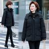 2025 winter down cotton jacket women's mid-length detachable hat padded jacket short slimming solid color cotton jacket