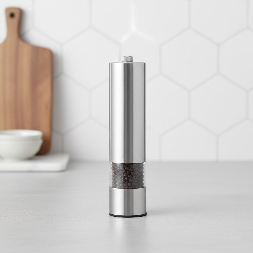 Multifunctional Electric Pepper Grinder Stainless Steel Kitchen Tool for Grinding Black Pepper Sea Salt and Spices