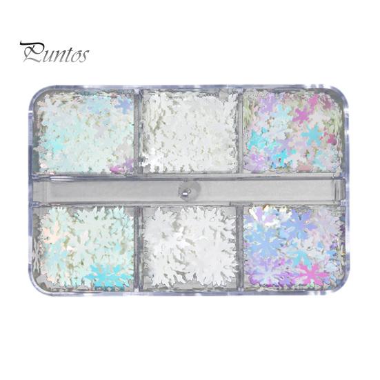 

Сверкающие рождественские блестки для ногтей, шесть сеток, в штучной упаковке, осень-зима, аксессуары для дизайна ногтей, чехлы для телефонов, одежда C