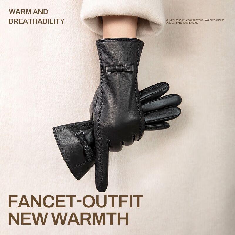 

FANCET Женские зимние флисовые перчатки из овчины с сенсорным экраном L