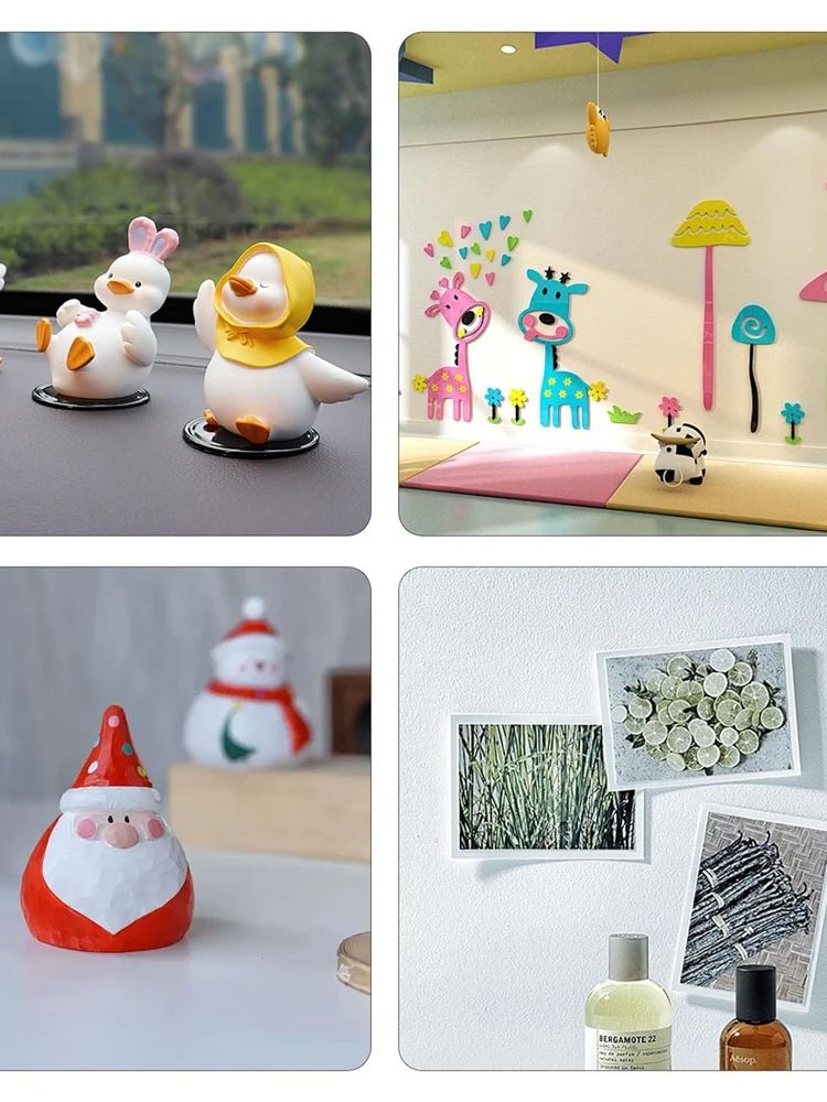 50PCS Spot Square Traceless Film Acrylic Transparent Double-sided Adhesive Patch High Viscosity Hole-free Wall Fixing Adhesive