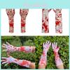 Rode Bloedbevlekte Handschoenen Voor Cosplay Halloween Kostuum Feest Attributen