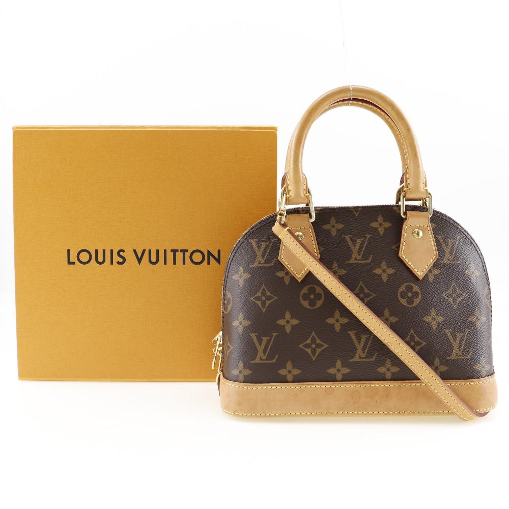 Louis Vuitton Alma BB Handbag M53152 2WAYShoulder Brown Monogram Canvas Women Used